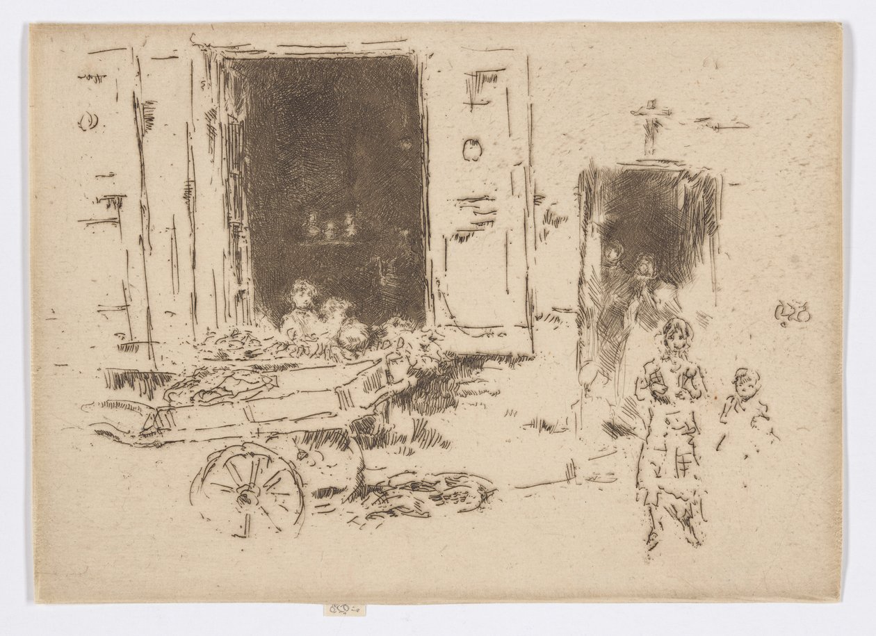 The Barrow - Quartier des Marolles, Bruksela autorstwa James Abbott McNeill Whistler