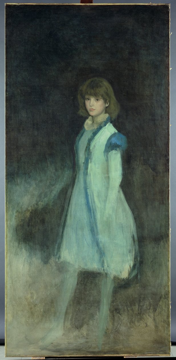 Niebieska dziewczyna: Portret Connie Gilchrist (1865-1946), ok. 1879 autorstwa James Abbott McNeill Whistler