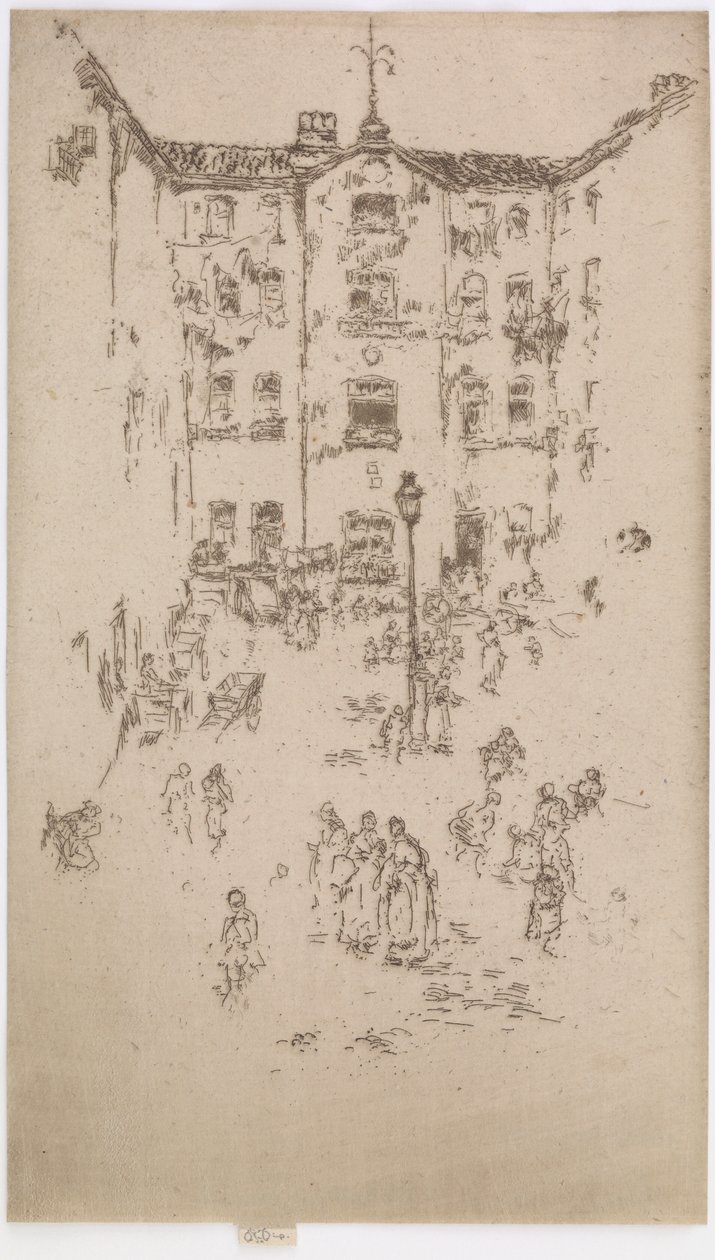 Dziedziniec, Bruksela, 1887. autorstwa James Abbott McNeill Whistler