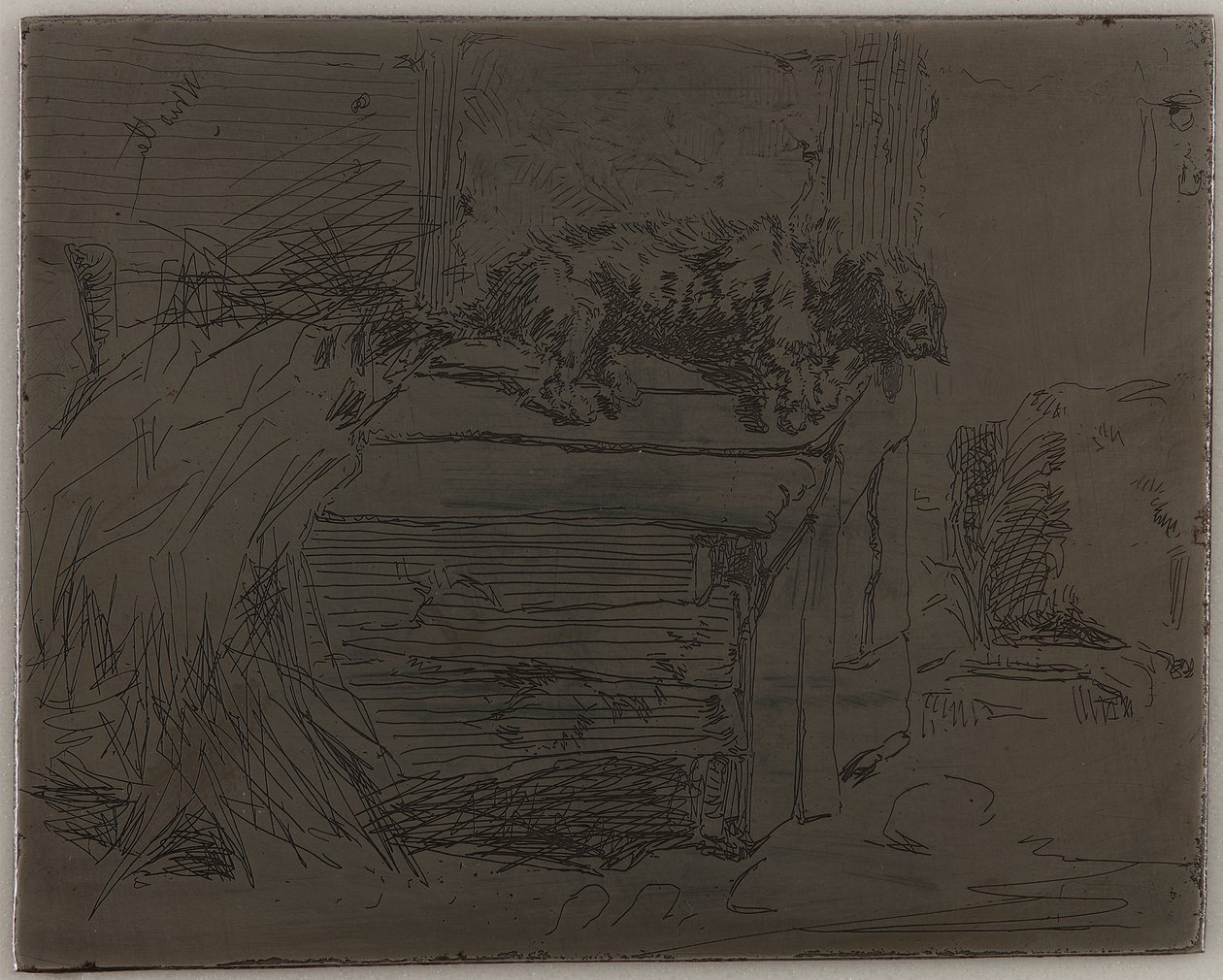 Pies w hodowli, 1858. autorstwa James Abbott McNeill Whistler