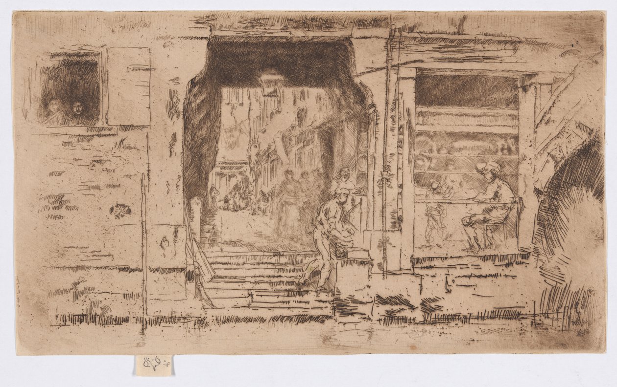 Sklep rybny, Wenecja autorstwa James Abbott McNeill Whistler