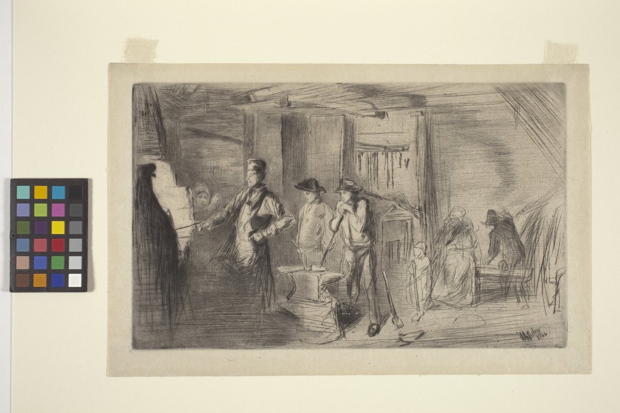 Kuźnia (sucha igła) autorstwa James Abbott McNeill Whistler
