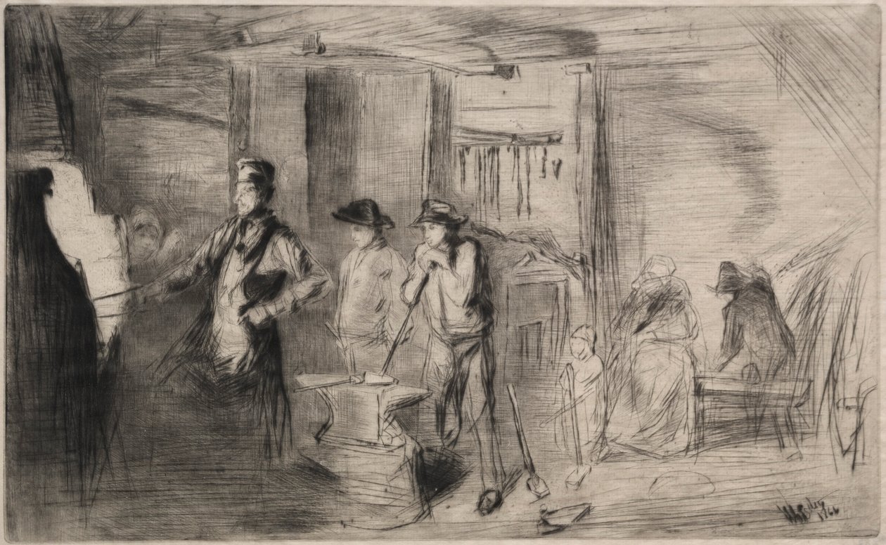 Kuźnia, 1866. autorstwa James Abbott McNeill Whistler