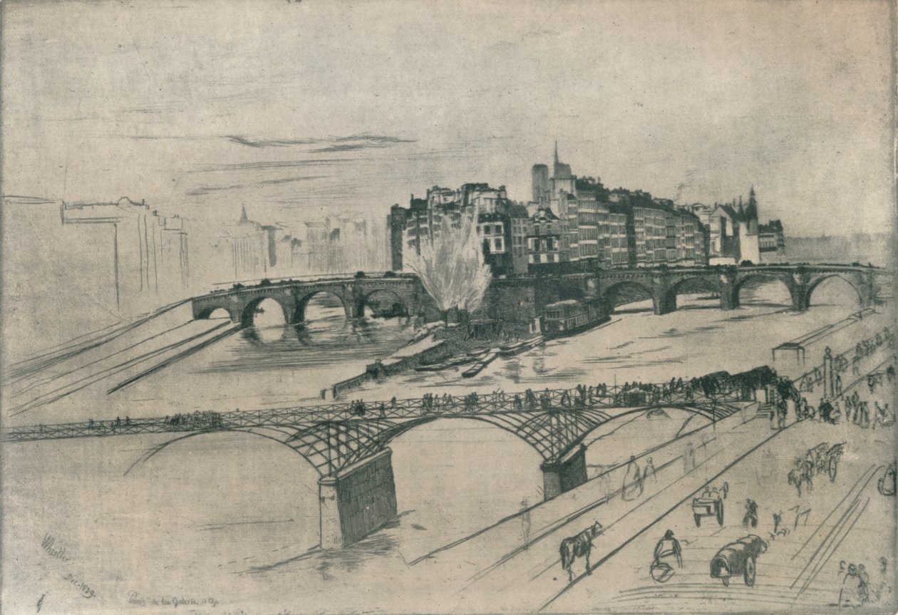 Wyspa De La Cite, Paryż, 1859, 1904 autorstwa James Abbott McNeill Whistler