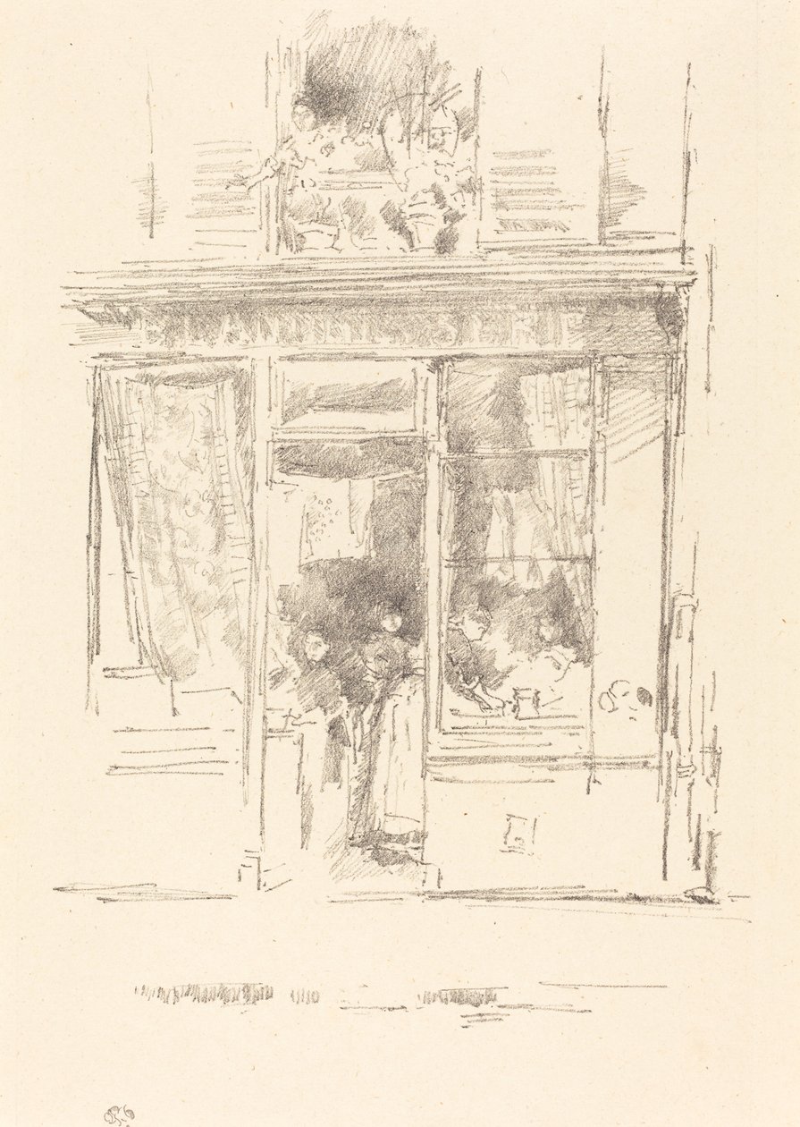Praczka: Praczka z Place Dauphine, 1894. autorstwa James Abbott McNeill Whistler