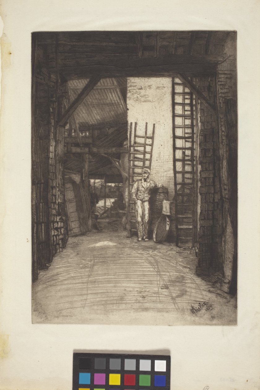 The Lime-Burner (wytrawianie i sucha igła) autorstwa James Abbott McNeill Whistler