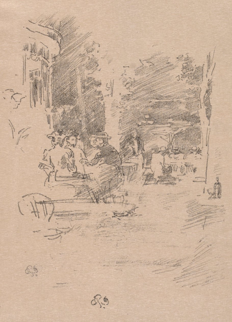 Mała kawiarnia w lesie, 1894. autorstwa James Abbott McNeill Whistler