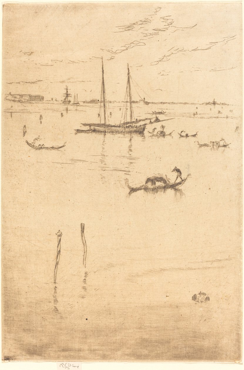 Mała Laguna, 18791880. autorstwa James Abbott McNeill Whistler