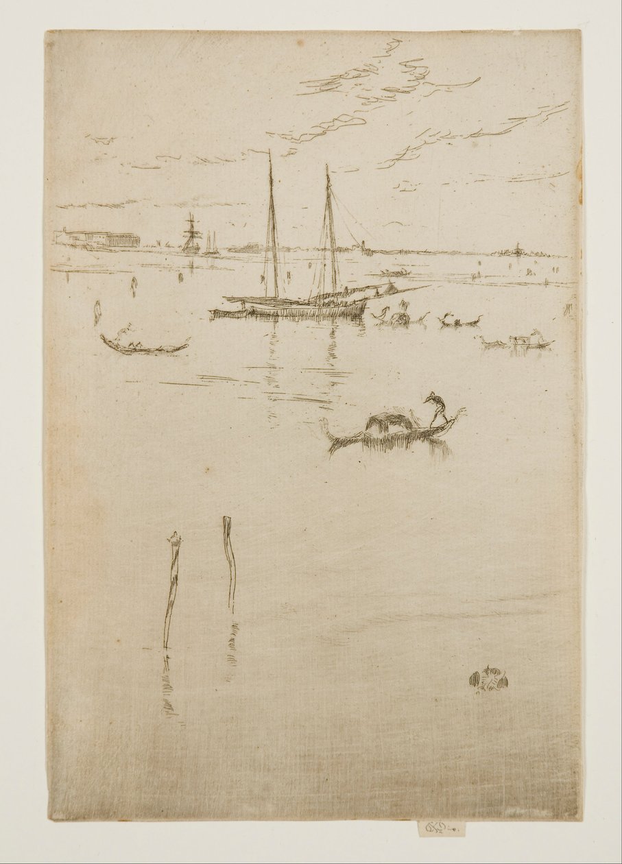 Mała Laguna z Dwunastu Rycin, znana również jako Pierwszy Zestaw Wenecki autorstwa James Abbott McNeill Whistler
