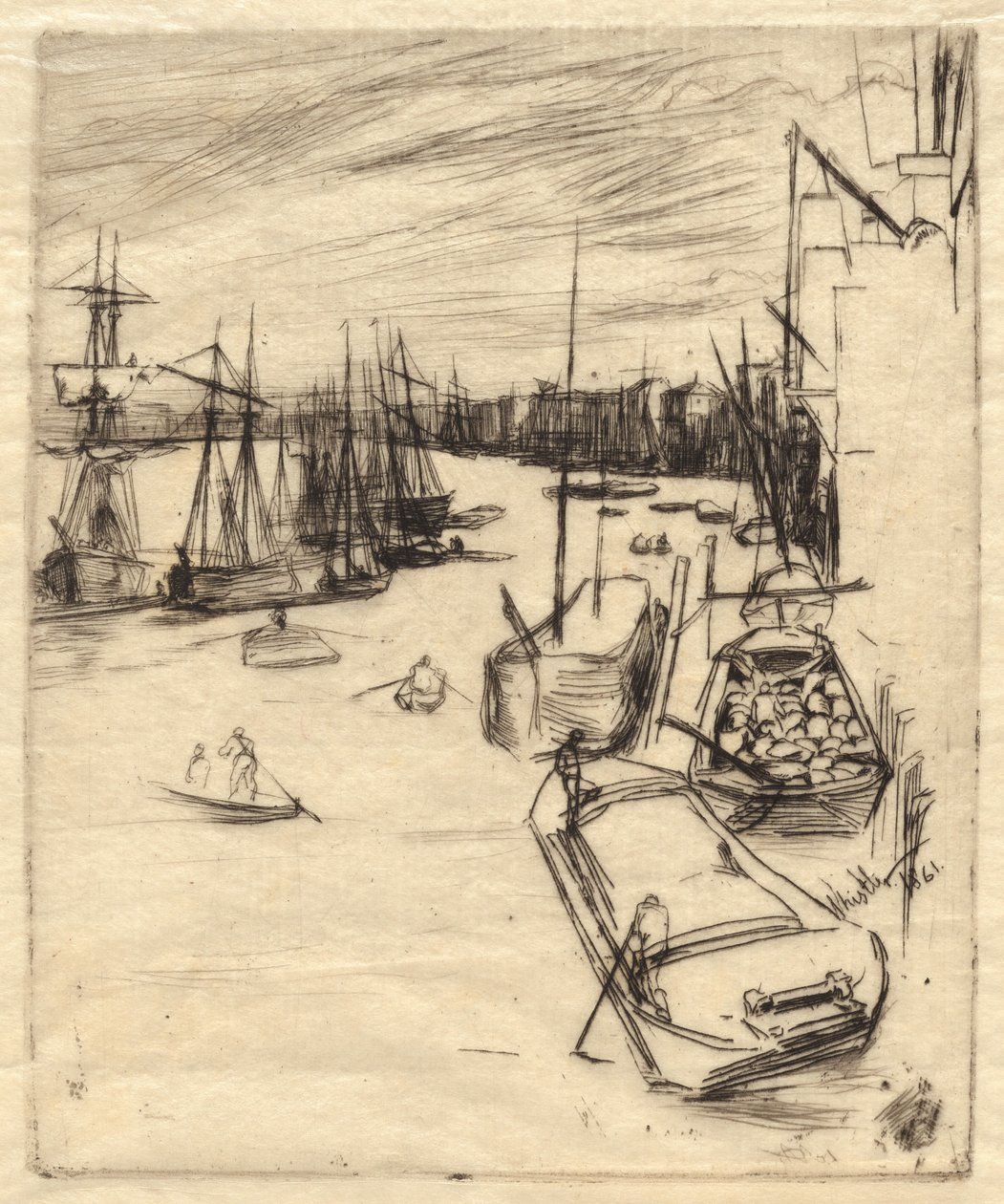 Mały Rotherhithe, 1861. autorstwa James Abbott McNeill Whistler