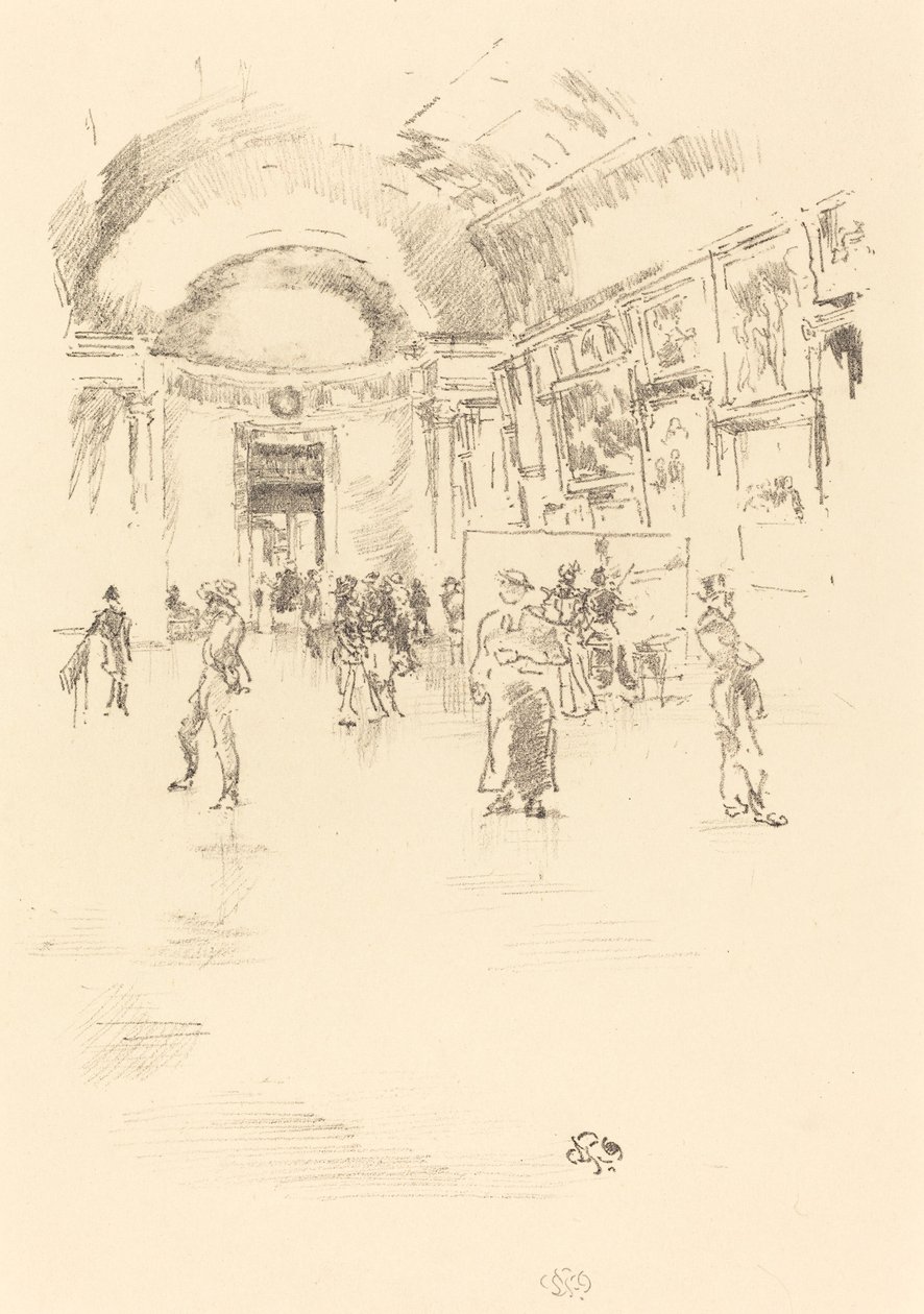 Długa Galeria, Luwr, 1894. autorstwa James Abbott McNeill Whistler