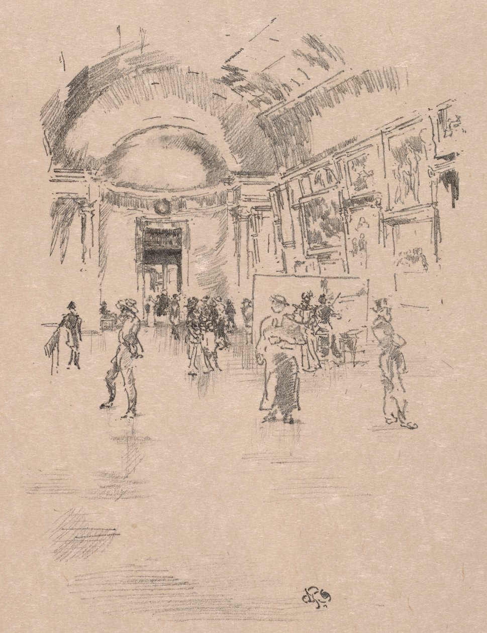 Długa Galeria, Luwr, 1894. autorstwa James Abbott McNeill Whistler
