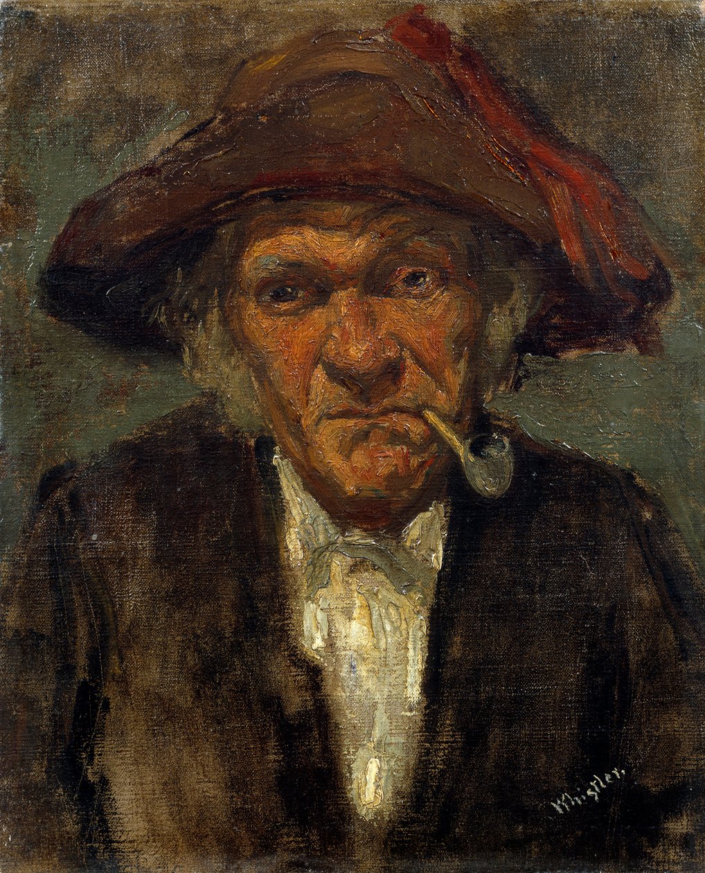 Obraz człowieka z fajką autorstwa Jamesa Mac Neila Whistlera (1834-1903) autorstwa James Abbott McNeill Whistler