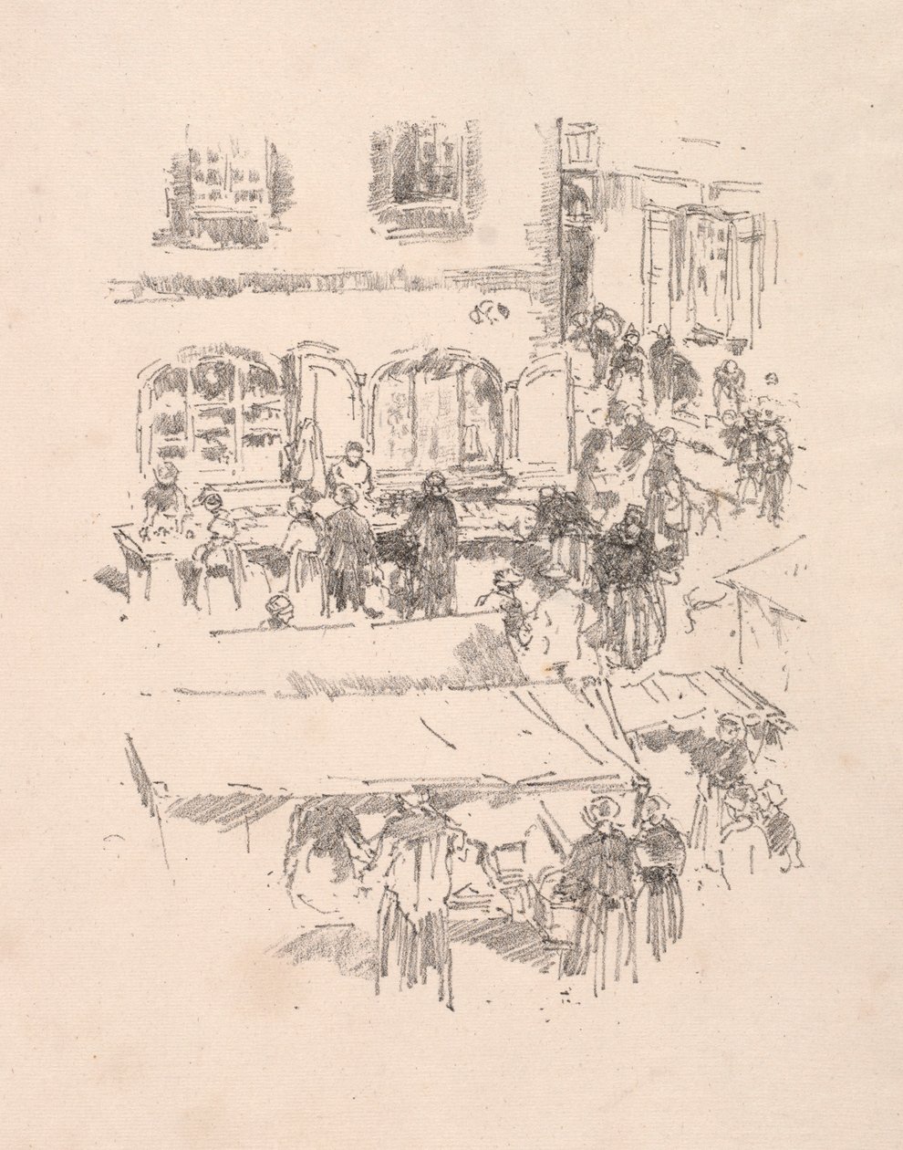 Rynek, Vitre, 1893. autorstwa James Abbott McNeill Whistler