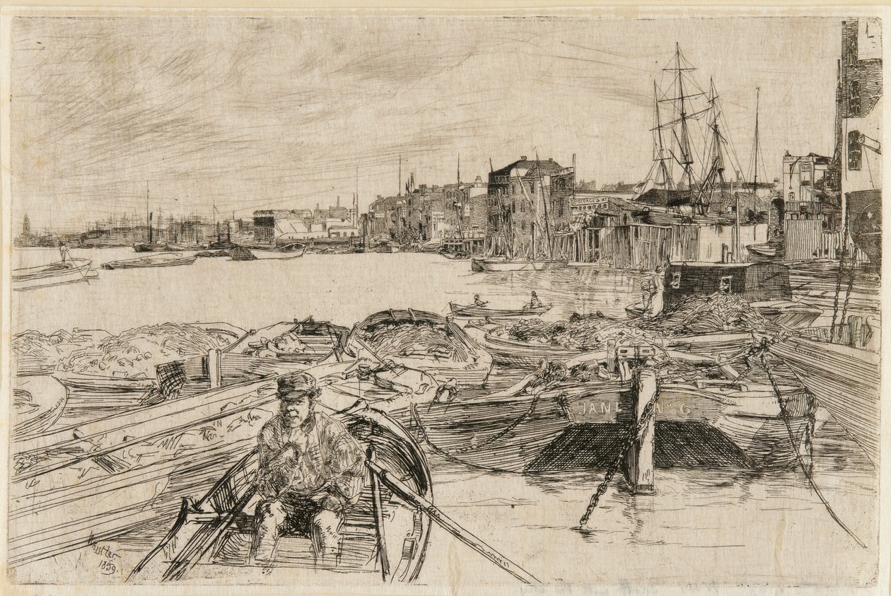 Basen, 1859. autorstwa James Abbott McNeill Whistler