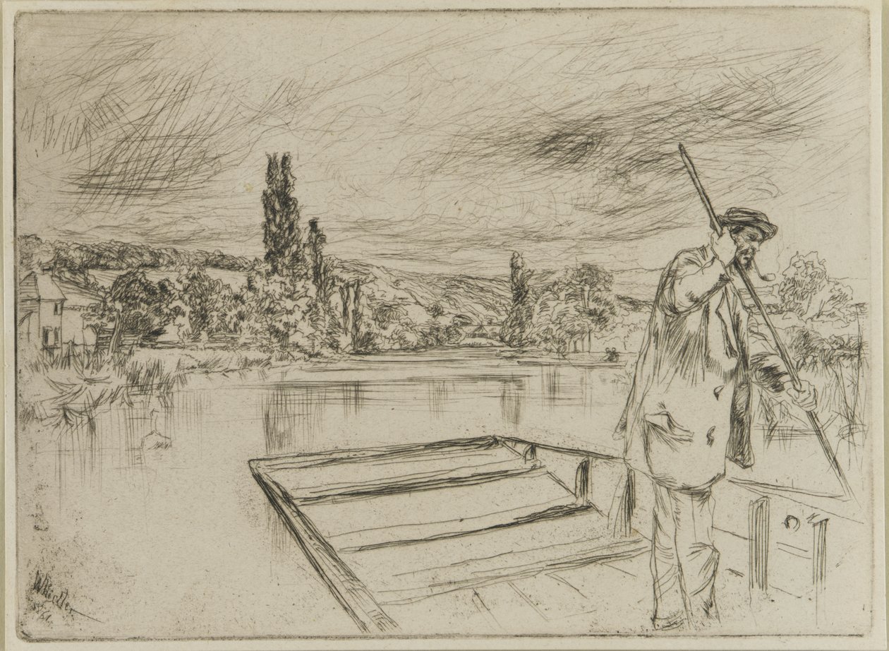 Punt, 1861 (akwaforta na papierze) autorstwa James Abbott McNeill Whistler