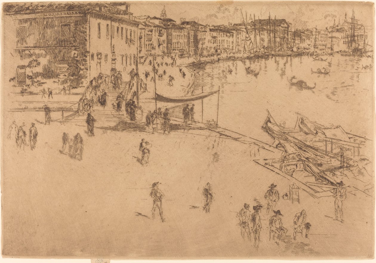 Riva, nr II, 1880. autorstwa James Abbott McNeill Whistler