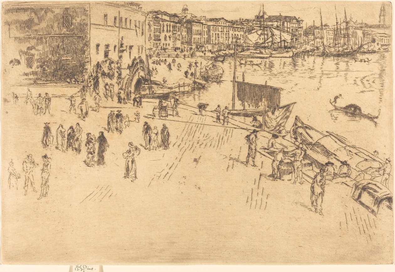 Riva, nr I, 18791880. autorstwa James Abbott McNeill Whistler