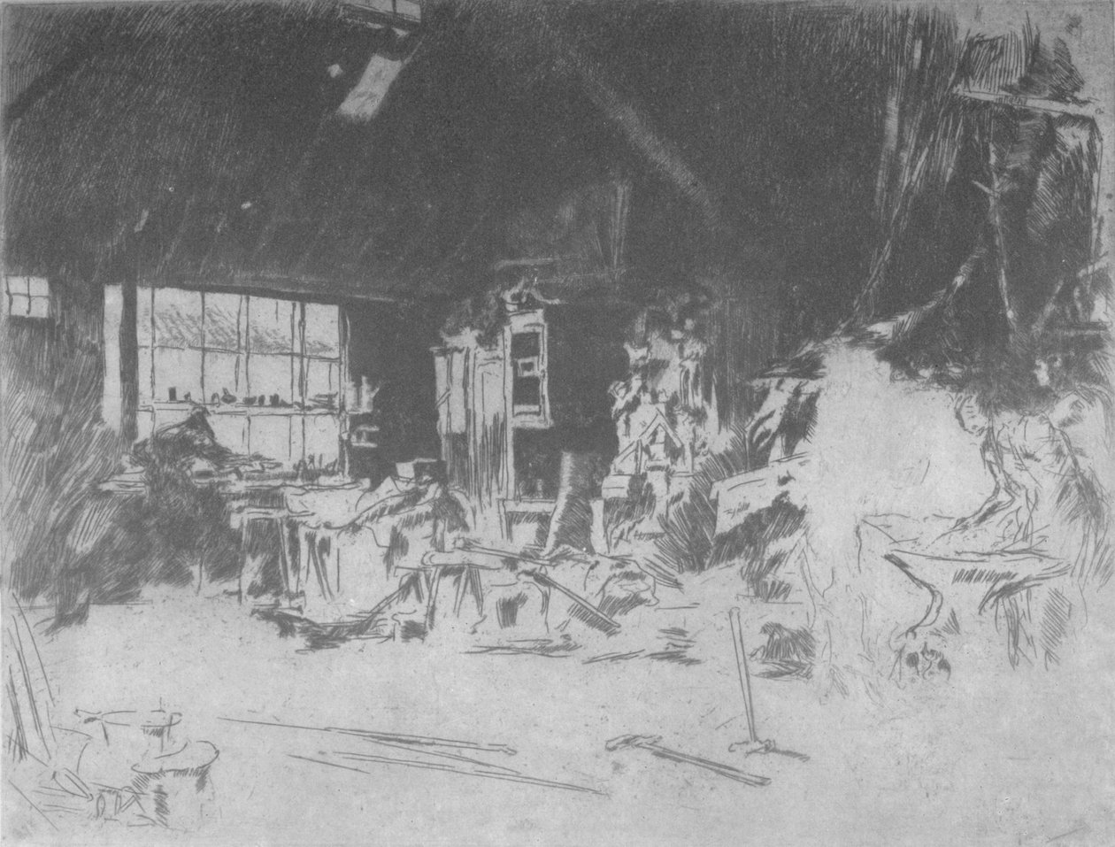 Kuźnia, 1880, 1904 autorstwa James Abbott McNeill Whistler