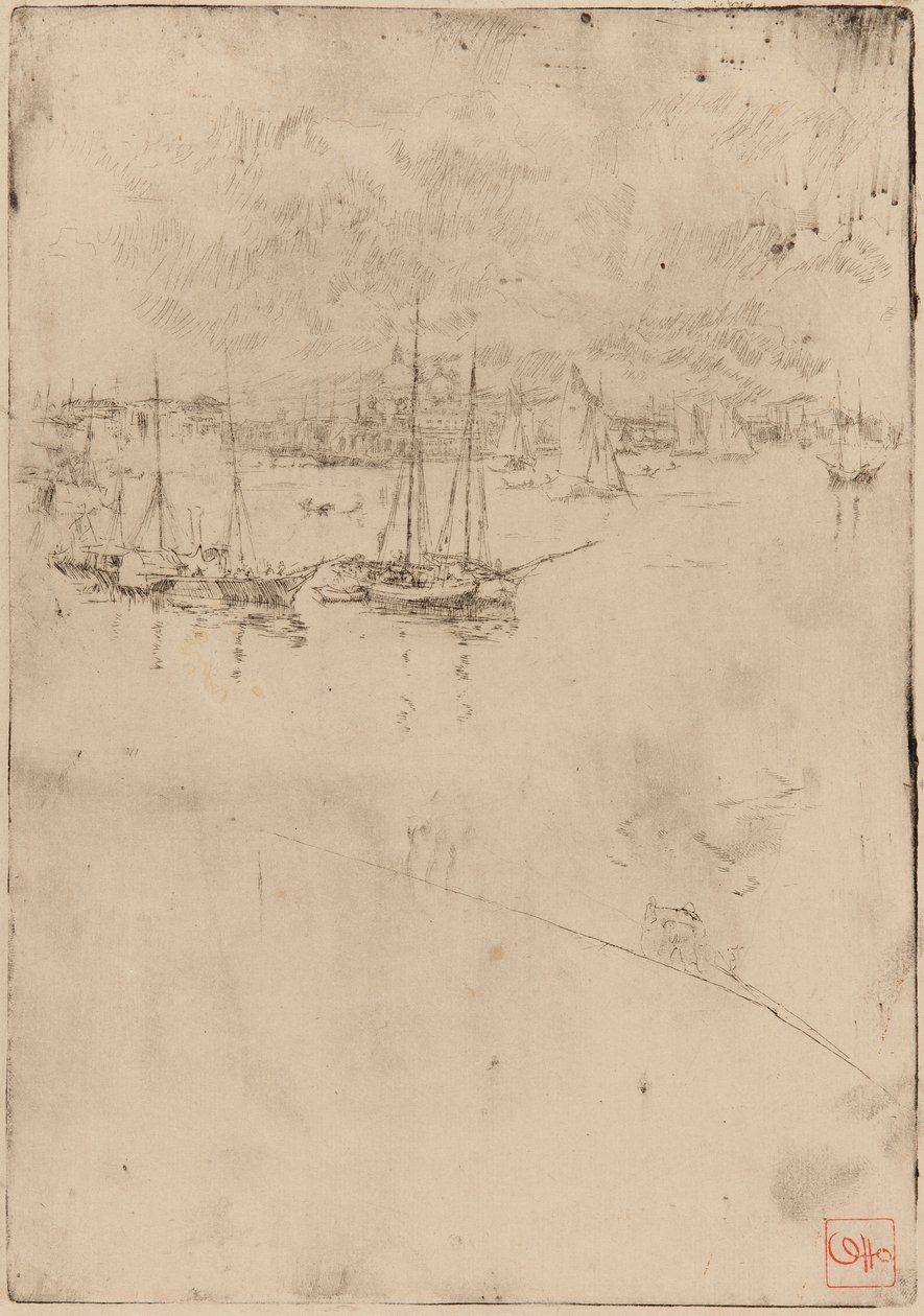 Parowiec, Wenecja, 1879-1880. autorstwa James Abbott McNeill Whistler