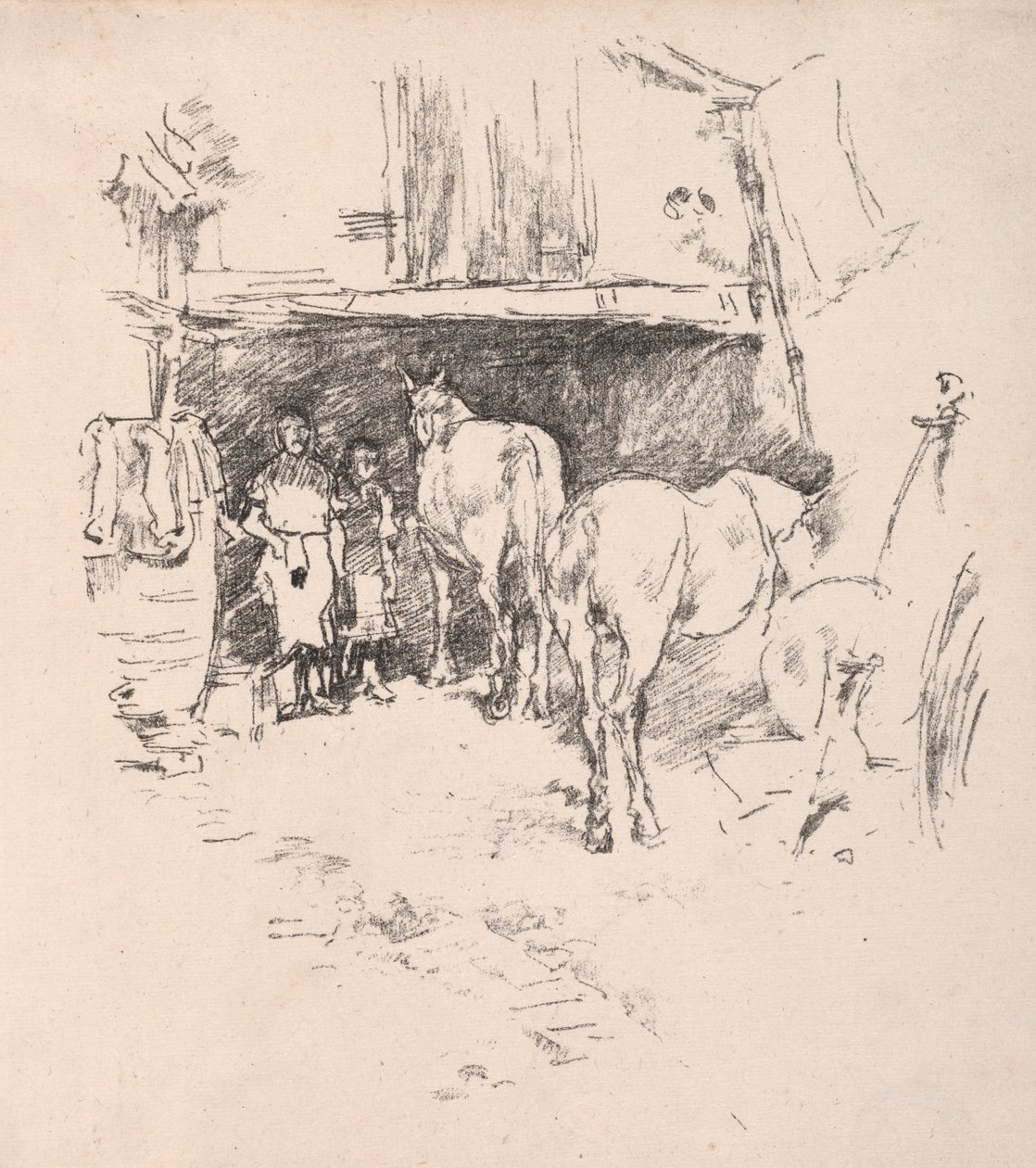 Schody, Ogrody Luksemburskie. autorstwa James Abbott McNeill Whistler