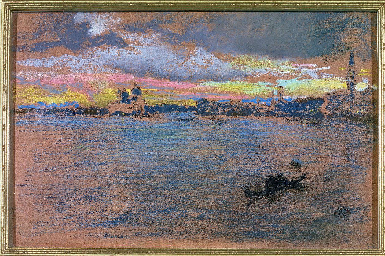 Burza - Zachód słońca, 1880 autorstwa James Abbott McNeill Whistler