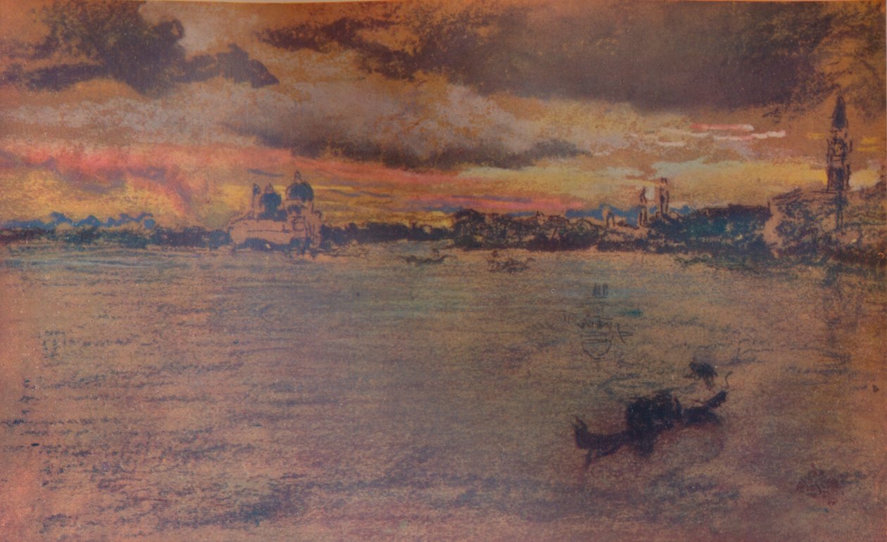 Burza, zachód słońca, 1880, 1904 autorstwa James Abbott McNeill Whistler