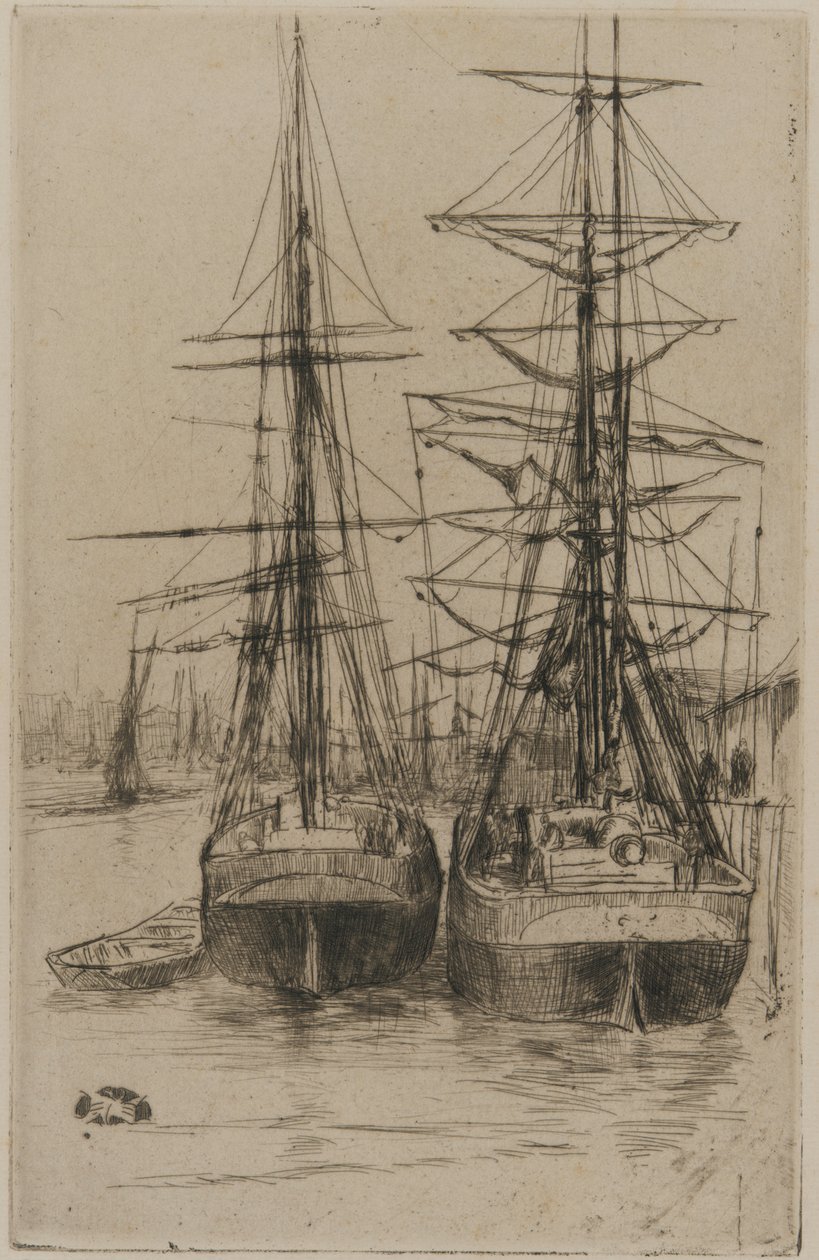 Dwa statki, 1875. autorstwa James Abbott McNeill Whistler