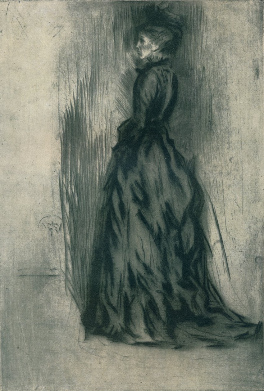 Aksamitna sukienka Frances Leyland, c1873, 1904 autorstwa James Abbott McNeill Whistler