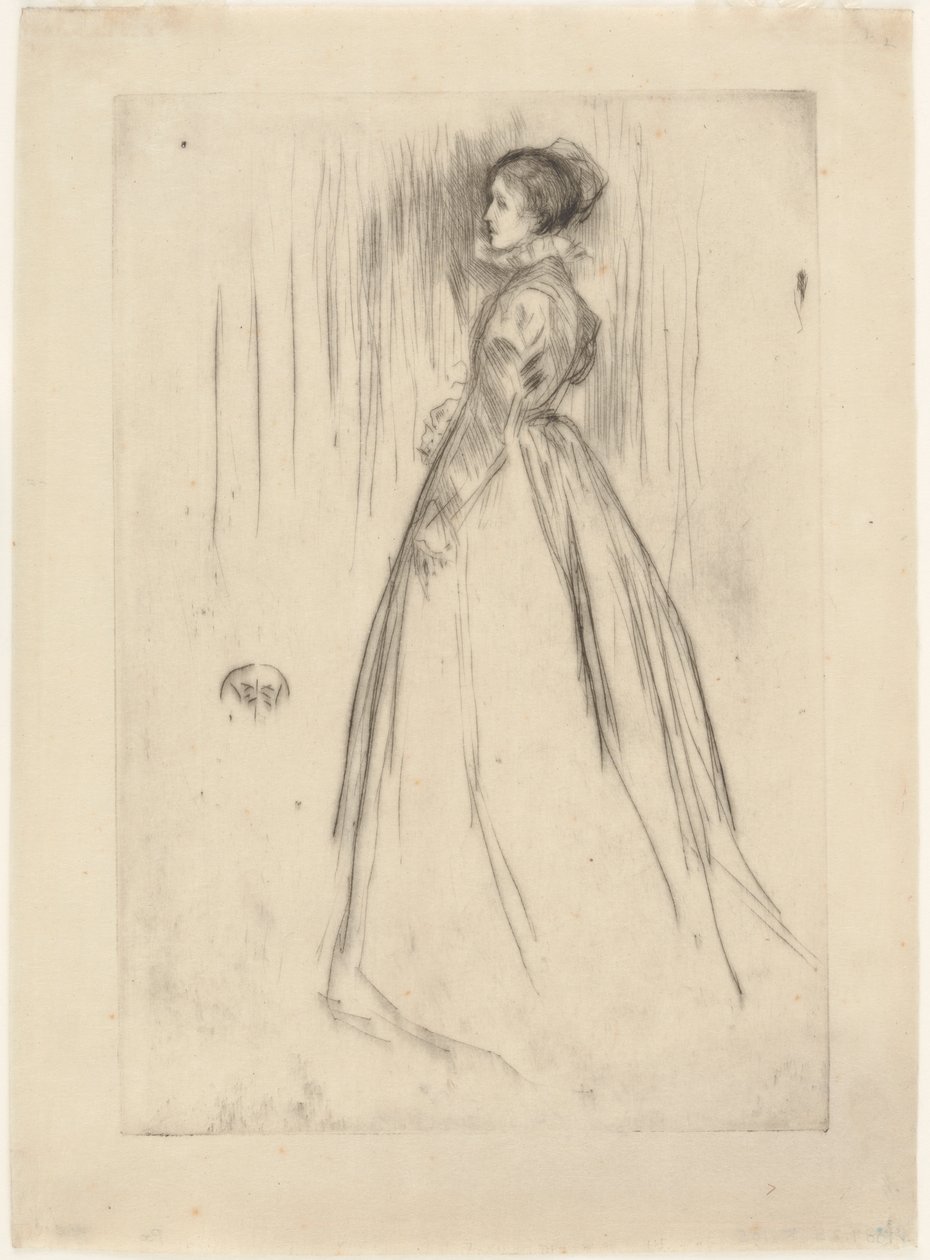 Aksamitna sukienka pani Leyland, 1873. autorstwa James Abbott McNeill Whistler