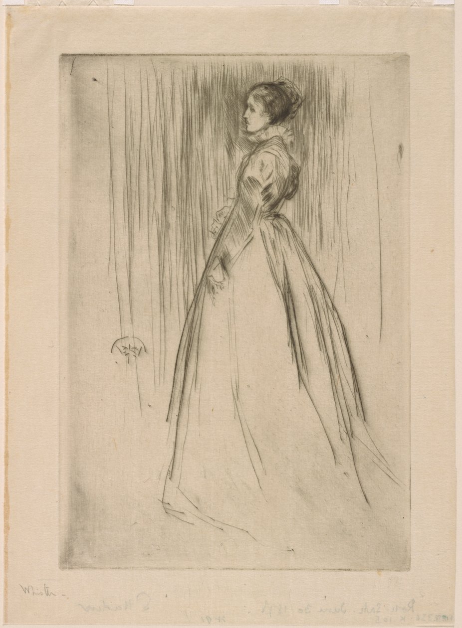 Aksamitna sukienka pani Leyland, 1873. autorstwa James Abbott McNeill Whistler