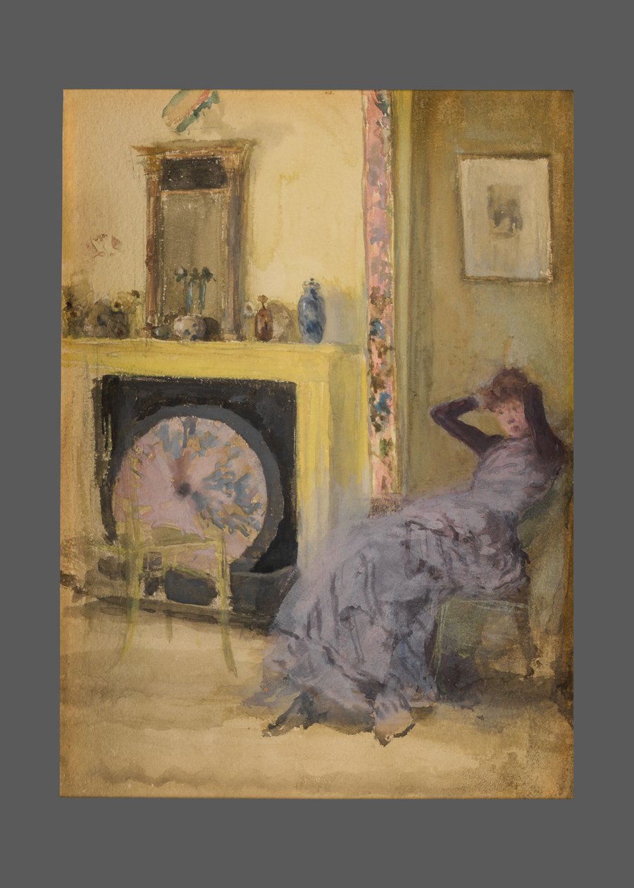 Pokój żółty, ok. 1883-84 (akwarela i gwasz na tekturze autorstwa James Abbott McNeill Whistler