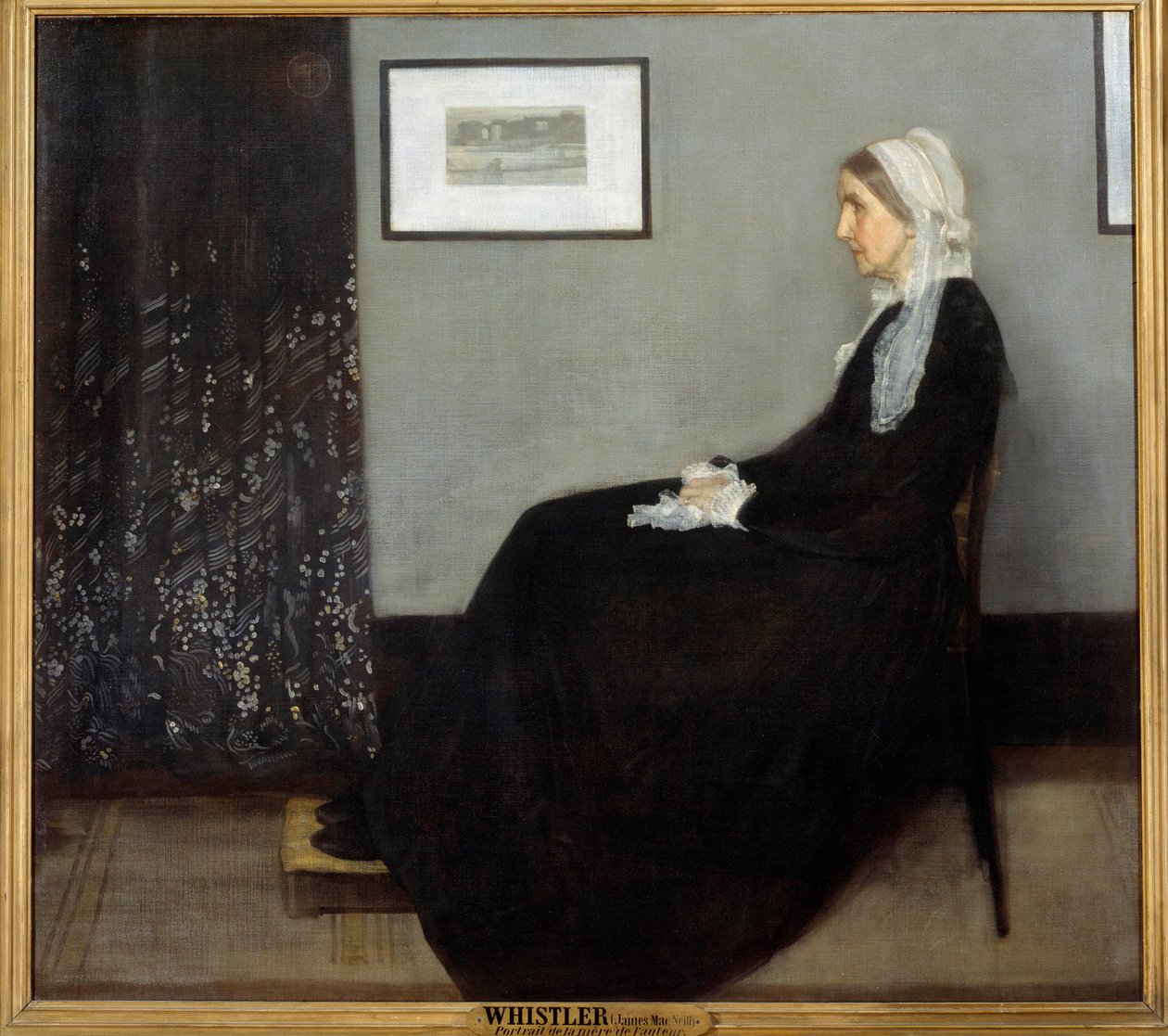 Matka artysty lub aranżacja w kolorze szaro-czarnym nr 1 autorstwa James Abbott McNeill Whistler