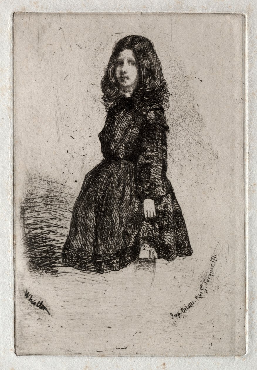 Dwanaście akwafort z natury: Annie, 1858. autorstwa James Abbott McNeill Whistler