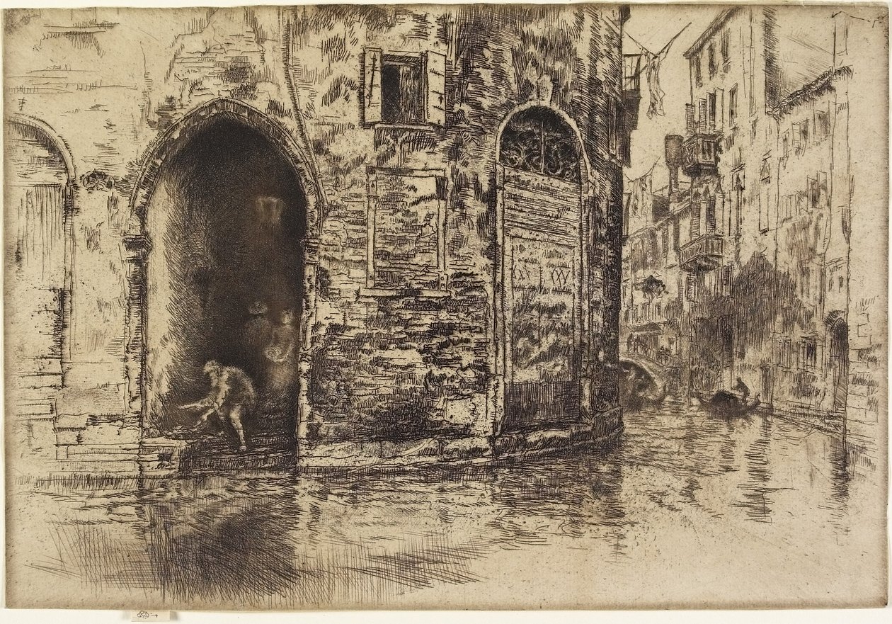 Dwoje drzwi z „Drugiego zestawu Wenecji” autorstwa James Abbott McNeill Whistler