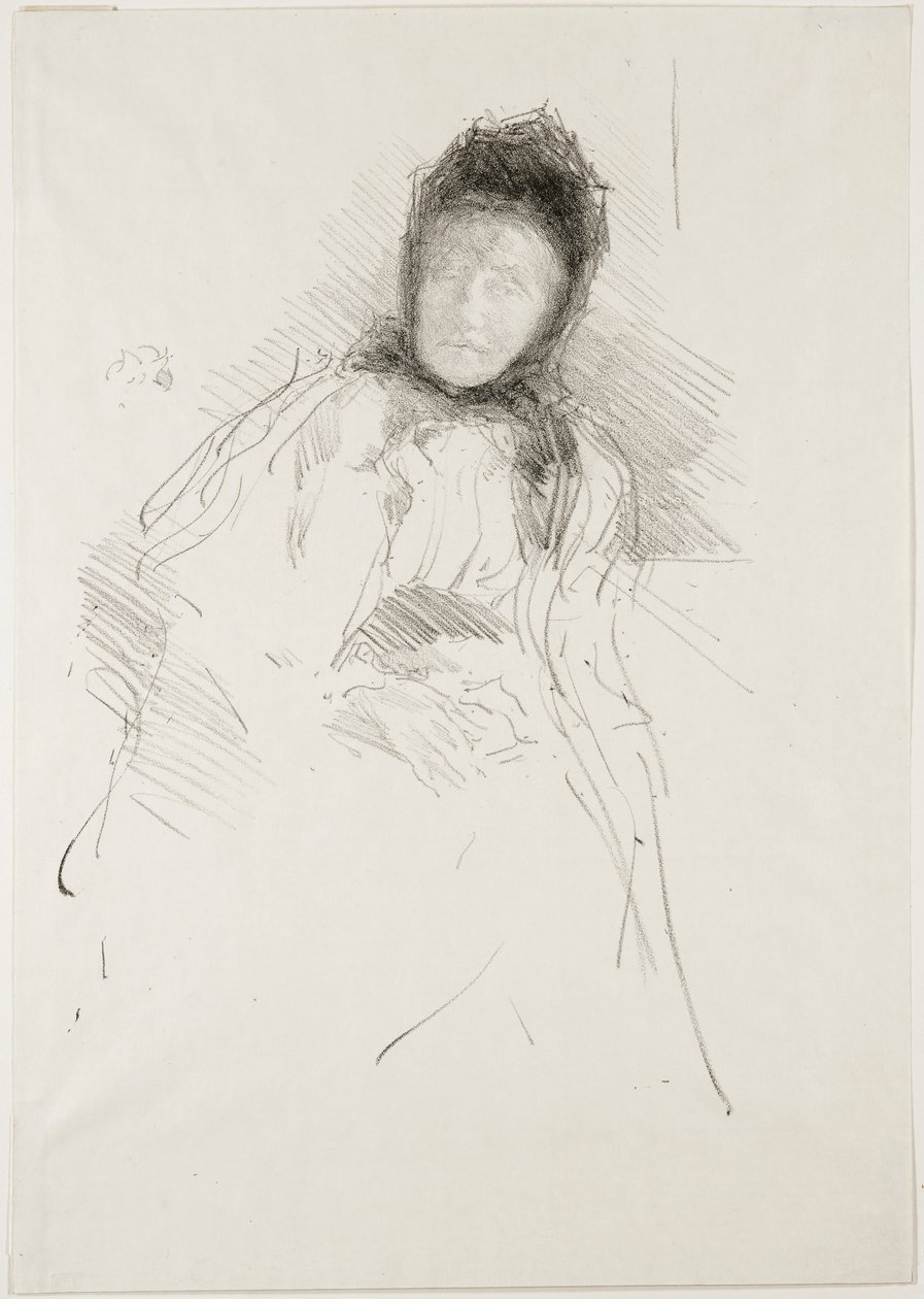 Niedokończony szkic Lady Haden, 1895 autorstwa James Abbott McNeill Whistler