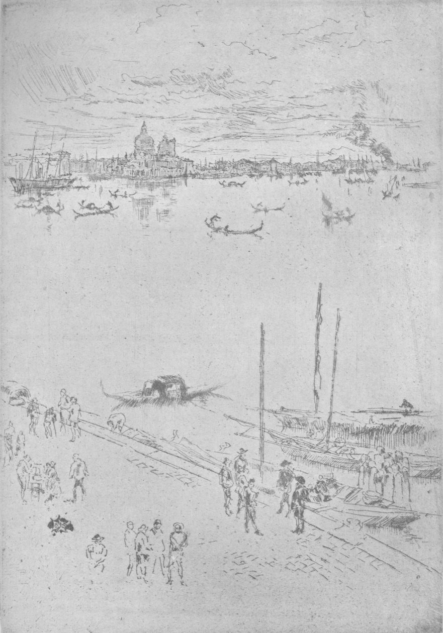 Pionowa Wenecja, c1880, 1904 autorstwa James Abbott McNeill Whistler