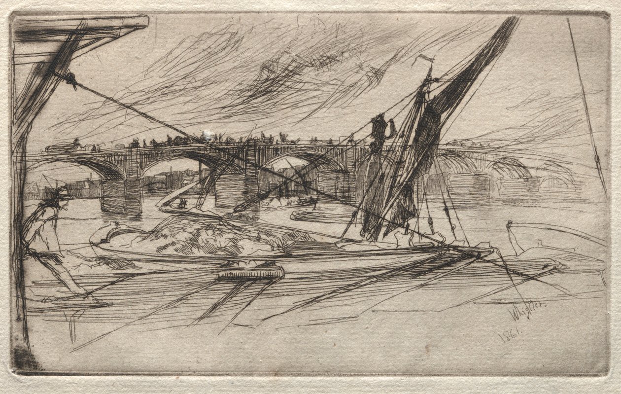 Most Vauxhall, 1861. autorstwa James Abbott McNeill Whistler