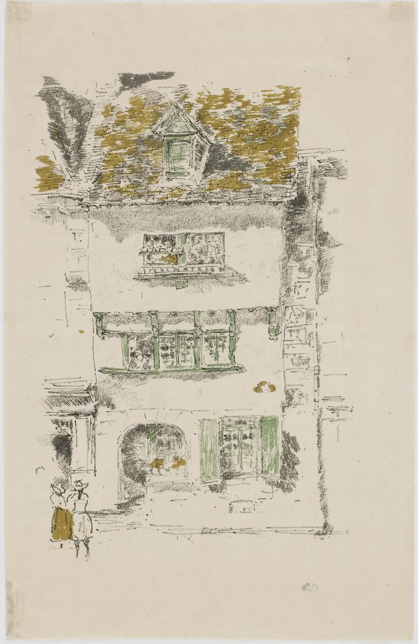 Żółty Dom, Lannion, 1893 (lit na papierze) autorstwa James Abbott McNeill Whistler
