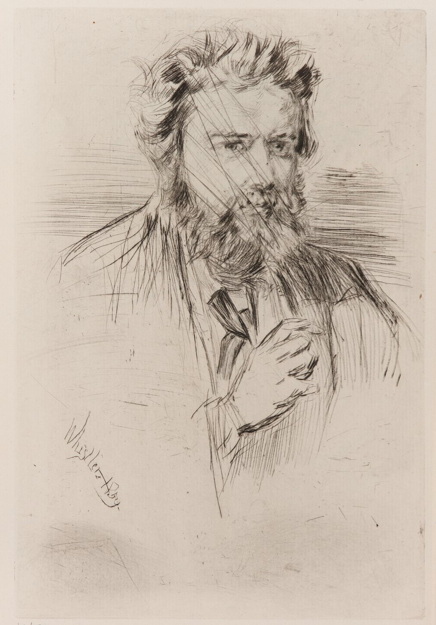 Z. Astruc, Redaktor „Artysty”, 1859. autorstwa James Abbott McNeill Whistler