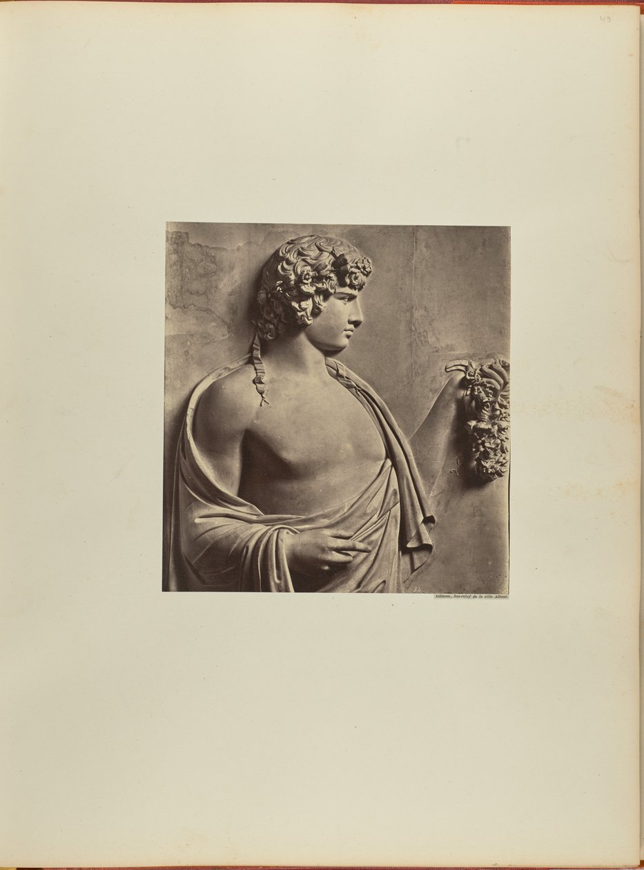 Antinous, płaskorzeźba z miasta Albani autorstwa James Anderson