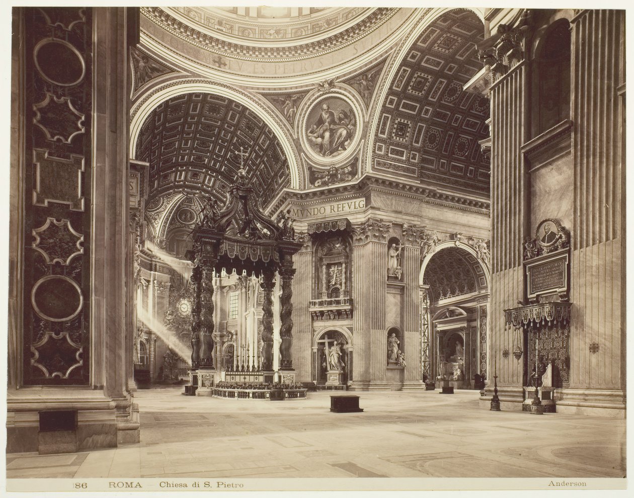Kościół św. Piotra, Rzym, Rzym, kościół San Pietro, ok. 1930 r. 1870. autorstwa James Anderson
