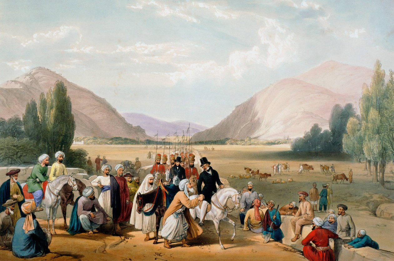 Kapitulacja Dosta Mohammada Chana, Kabul, pierwsza wojna anglo-afgańska, 1838-1842 autorstwa James Atkinson