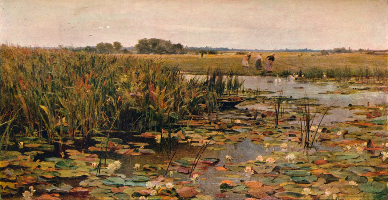 Lilie wodne, c1870 autorstwa James Aumonier