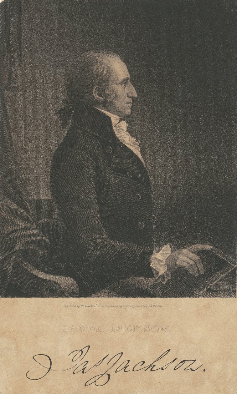 Jamesa Jacksona autorstwa James B. Longacre, after Charles Balthazar Julien Févret de Saint Mémin, William A. Wilmer engraver