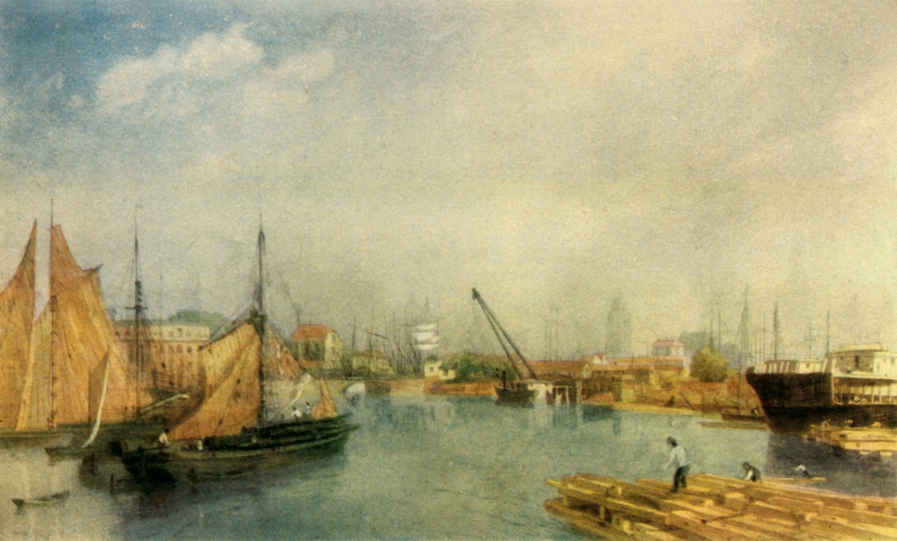 Port Bristol, połowa XIX wieku, 1942. autorstwa James Baker Pyne