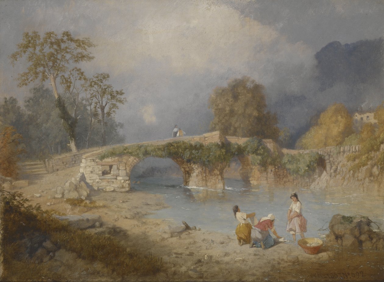 Oczyszczanie przed piękną pogodą, Beddgelert, Północna Walia autorstwa James Baker Pyne