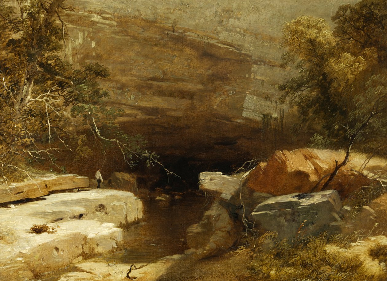 Krajobraz, Jaskinia Porth-yr, Dolina Neath autorstwa James Baker Pyne