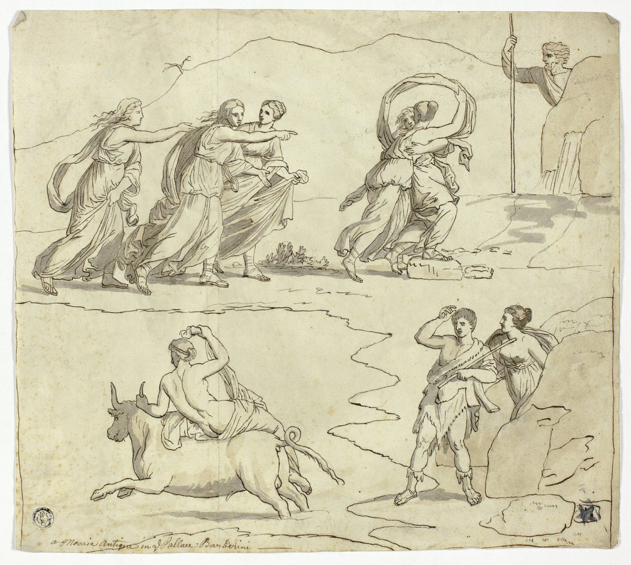 Antyczna mozaika w pałacu Barberini autorstwa James Barry