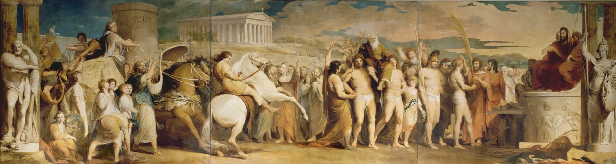 Ukoronowanie zwycięzców w Olimpii, trzecie z serii The Progress of Human Culture and Knowledge, c.1777-84 (patrz 101473 i 101474) autorstwa James Barry